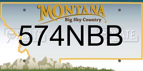 574NBB Montana License Plate