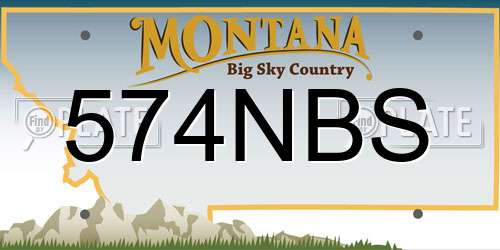 574NBS Montana License Plate