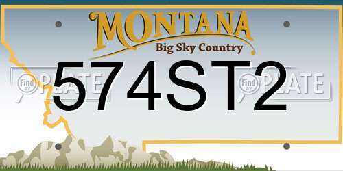 574ST2 Montana License Plate