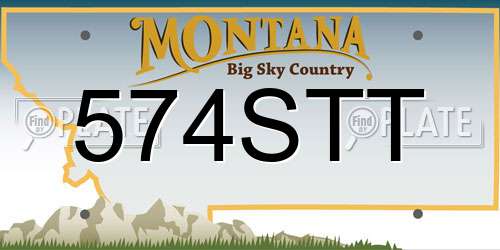 574STT Montana License Plate