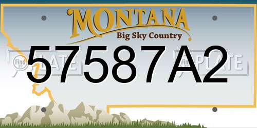 57587A2 Montana License Plate