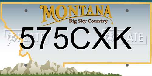 575CXK Montana License Plate