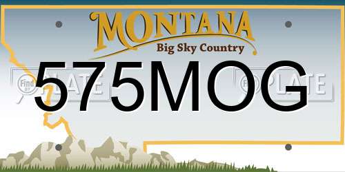 575MOG Montana License Plate