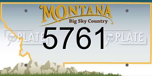 5761 Montana License Plate