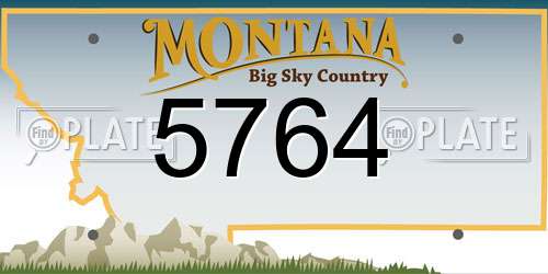 5764 Montana License Plate