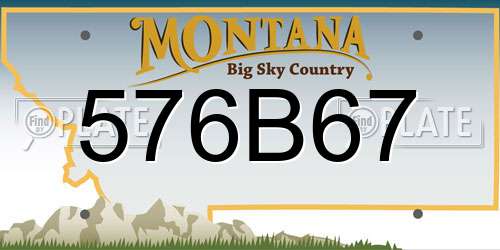 576B67 Montana License Plate