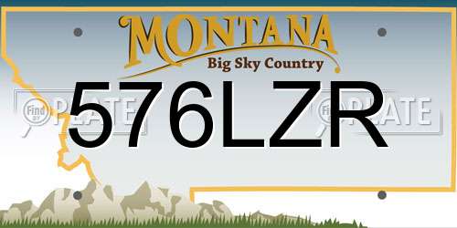 576LZR Montana License Plate