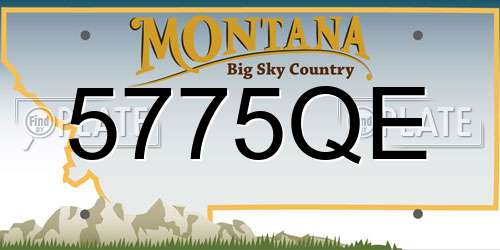 5775QE Montana License Plate