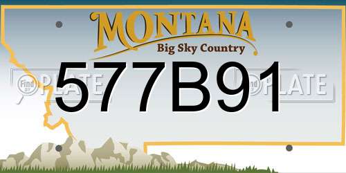 577B91 Montana License Plate