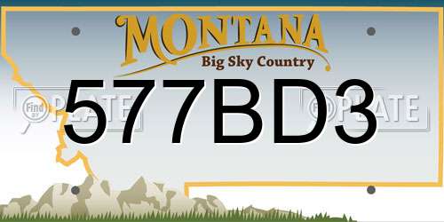 577BD3 Montana License Plate
