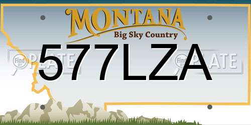 577LZA Montana License Plate