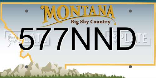 577NND Montana License Plate