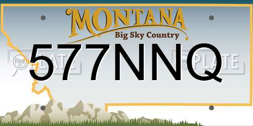 577NNQ Montana License Plate