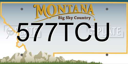 577TCU Montana License Plate