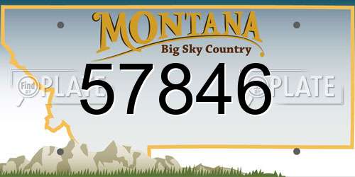 57846 Montana License Plate