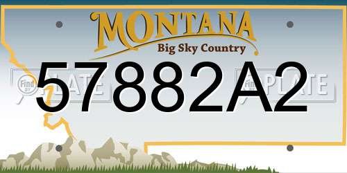 57882A2 Montana License Plate