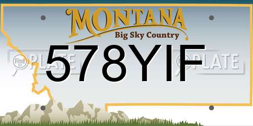 578YIF Montana License Plate