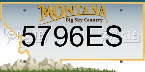 5796ES Montana License Plate