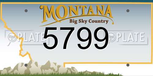 5799 Montana License Plate