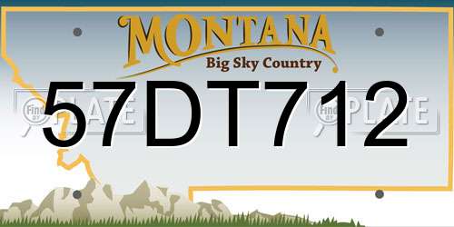 57DT712 Montana License Plate