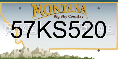 57KS520 Montana License Plate