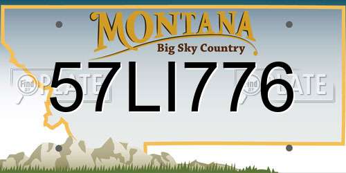57LI776 Montana License Plate