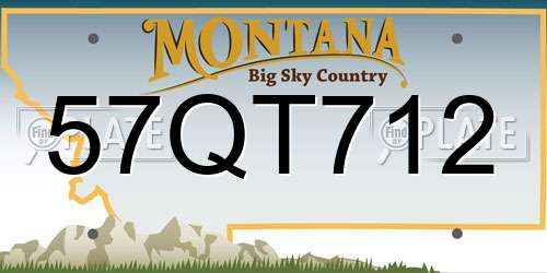 57QT712 Montana License Plate