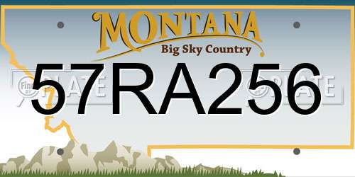 57RA256 Montana License Plate