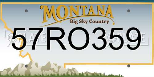 57RO359 Montana License Plate