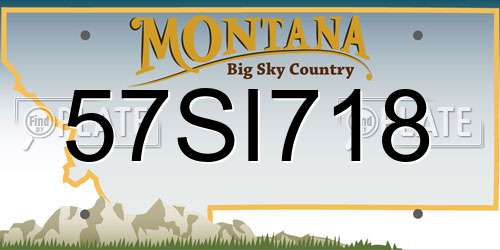 57SI718 Montana License Plate