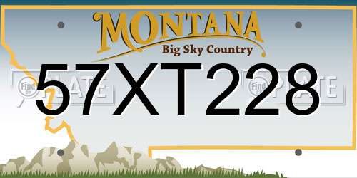 57XT228 Montana License Plate