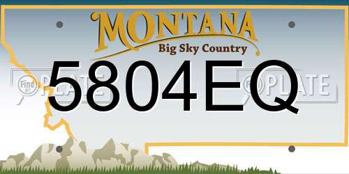 5804EQ Montana License Plate