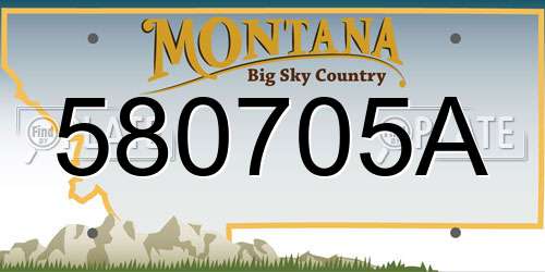 580705A Montana License Plate