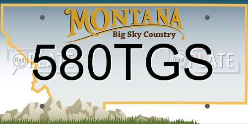 580TGS Montana License Plate