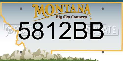 5812BB Montana License Plate