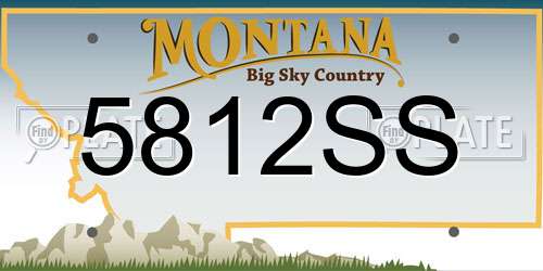 5812SS Montana License Plate