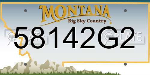 58142G2 Montana License Plate