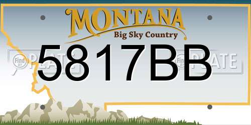 5817BB Montana License Plate