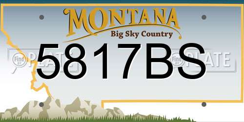 5817BS Montana License Plate