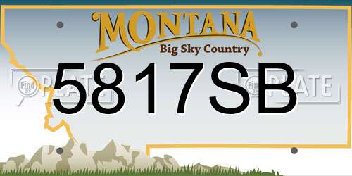 5817SB Montana License Plate