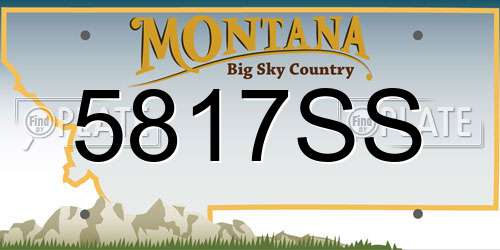5817SS Montana License Plate