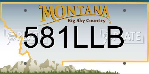 581LLB Montana License Plate