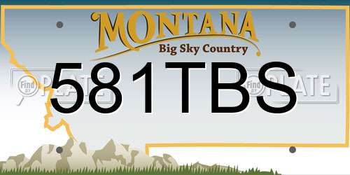 581TBS Montana License Plate
