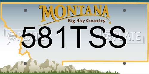 581TSS Montana License Plate