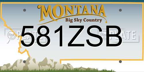 581ZSB Montana License Plate