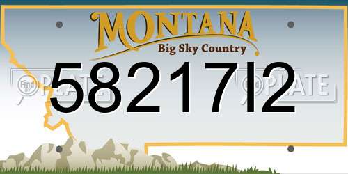 58217I2 Montana License Plate