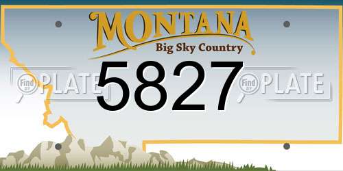 5827 Montana License Plate
