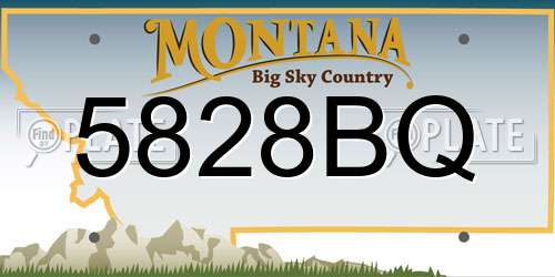 5828BQ Montana License Plate