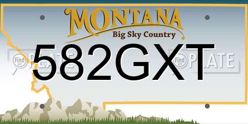 582GXT Montana License Plate