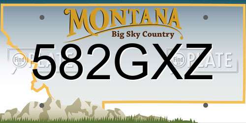 582GXZ Montana License Plate